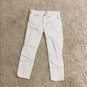 J. Crew White Cropped Pants
